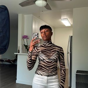 Zebra Date Night Top